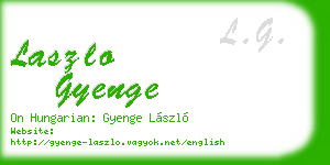 laszlo gyenge business card
