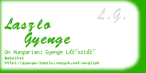 laszlo gyenge business card
